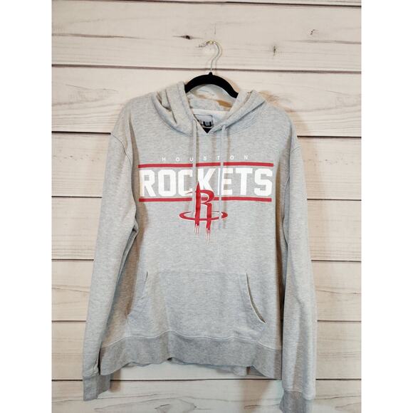 NBA‎ Houston Rockets Logo Gray Pullover Sweatshirt Hoodie Size XL - Picture 1 of 6
